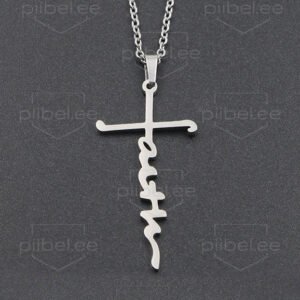 Kaelakett Faith rist- hõbedane