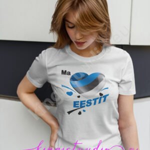 Ma armastan Eestit -  naiste valge T - särk